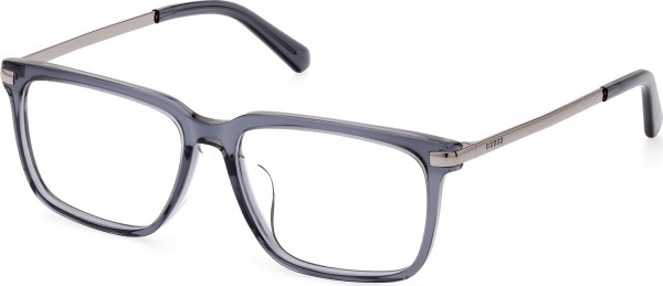 Guess GU50077-D Eyeglasses, 020 - Shiny Grey / Shiny Light Ruthenium