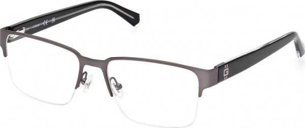 Guess GU50095 Eyeglasses, 009 - Matte Gunmetal / Black/Crystal