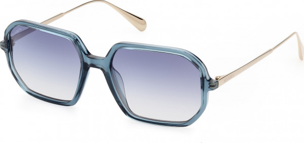 MAX&Co. MO0087 Sunglasses, 87W - Shiny Turquoise / Shiny Pale Gold