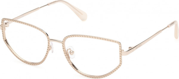 MAX&Co. MO5122 Eyeglasses, 032 - Shiny Pale Gold / Shiny Pale Gold
