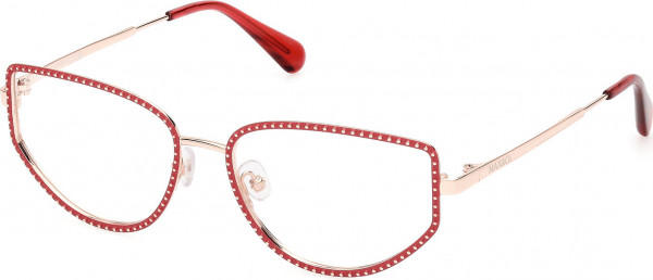 MAX&Co. MO5122 Eyeglasses, 066 - Red/Monocolor / Shiny Rose Gold
