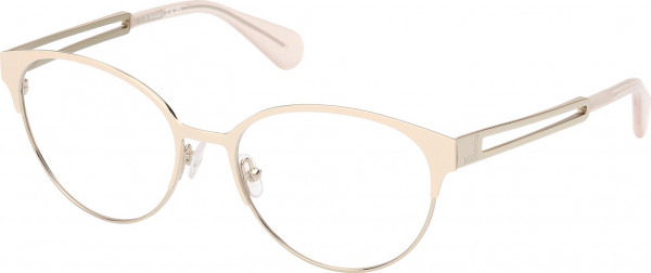 MAX&Co. MO5124 Eyeglasses, 025 - Shiny Ivory / Shiny Pale Gold