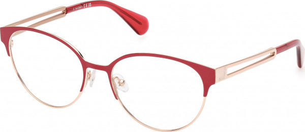 MAX&Co. MO5124 Eyeglasses, 066 - Red/Monocolor / Shiny Rose Gold