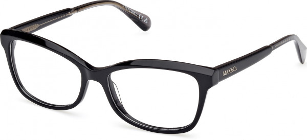 MAX&Co. MO5127 Eyeglasses, 001 - Shiny Black / Black/Monocolor