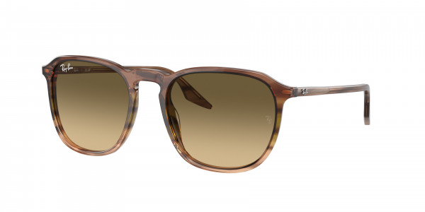 Ray-Ban RB2203F Sunglasses, 13920A STRIPED BROWN GRADIENT GREEN B (BROWN)
