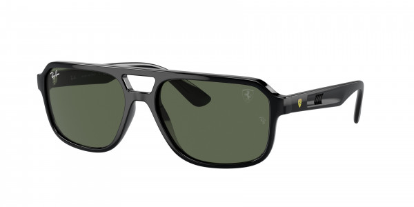 Ray-Ban RB4414M Sunglasses, F68371 BLACK DARK GREEN (BLACK)