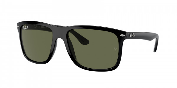 Ray-Ban RB4547F BOYFRIEND TWO Sunglasses, 601/58 BOYFRIEND TWO BLACK POLAR GREE (BLACK)