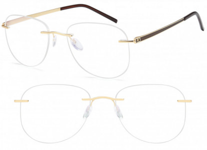 Simplylite SL 904 Eyeglasses, Gold Brown