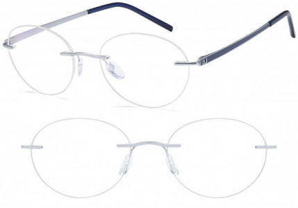 Simplylite SL 902 Eyeglasses, Silver Blue