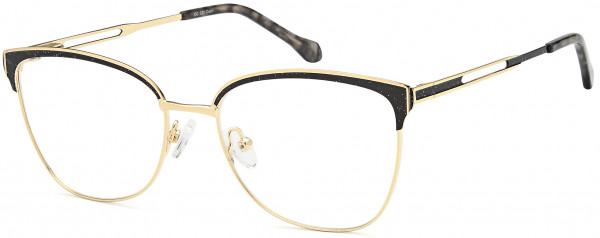 Di Caprio DC231 Eyeglasses, Black Gold
