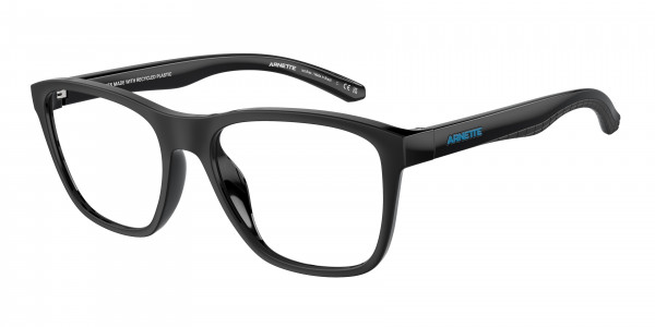 Arnette AN7241U A.T. Eyeglasses, 2900 A.T. MATTE/SHINY RECYCLED BLAC (BLACK)