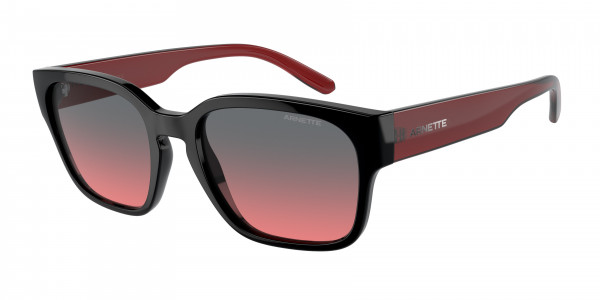 Arnette AN4325 HAMIE Sunglasses, 275377 HAMIE BLACK FIFTY RED/DARK GRE (BLACK)