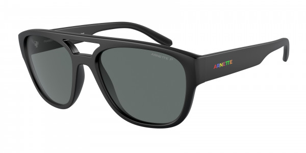 Arnette AN4327 MEW2 Sunglasses, 290081 MEW2 MATTE RECYCLED BLACK POLA (BLACK)