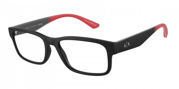 Armani Exchange AX3106F Eyeglasses, 8078 MATTE BLACK (BLACK)