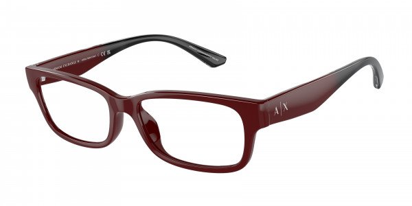 Armani Exchange AX3107U Eyeglasses, 8298 SHINY BORDEAUX (RED)