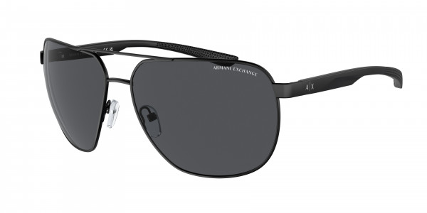 Armani Exchange AX2047S Sunglasses, 600087 MATTE BLACK DARK GREY (BLACK)