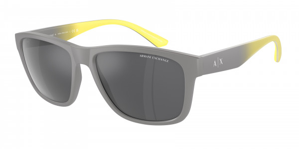 Armani Exchange AX4135SF Sunglasses, 81806G MATTE GREY GREY MIRROR SILVER (GREY)