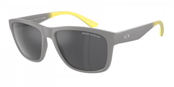 Armani Exchange AX4135S Sunglasses, 81806G MATTE GREY GREY MIRROR SILVER (GREY)