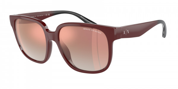 Armani Exchange AX4136SU Sunglasses, 82986F SHINY BORDEAUX GRADIENT PINK M (RED)