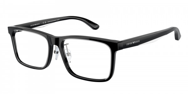 Emporio Armani EA3227F Eyeglasses, 6051 SHINY BLACK/TOP CRYSTAL (BLACK)