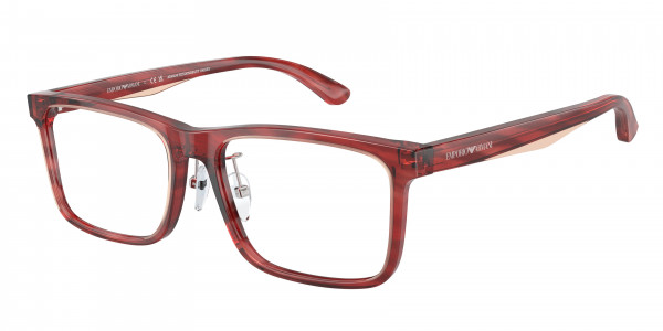 Emporio Armani EA3227F Eyeglasses, 6053 SHINY BORDEAUX/TOP SMOKE (RED)