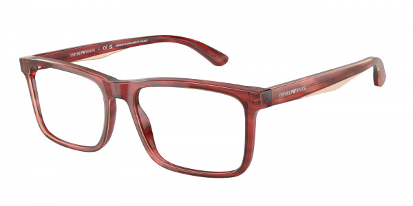 Emporio Armani EA3227 Eyeglasses, 6053 SHINY BORDEAUX/TOP SMOKE (RED)