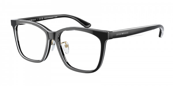 Emporio Armani EA3228F Eyeglasses, 6051 SHINY BLACK/TOP CRYSTAL (BLACK)