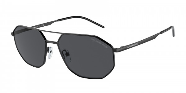 Emporio Armani EA2147 Sunglasses, 300187 MATTE BLACK DARK GREY (BLACK)