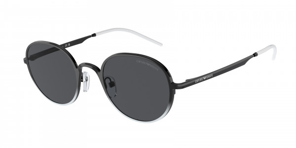 Emporio Armani EA2151 Sunglasses, 337287 SHINY BLACK/WHITE DARK GREY (BLACK)