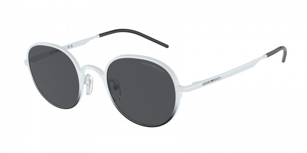 Emporio Armani EA2151 Sunglasses, 337387 SHINY WHITE/BLACK DARK GREY (WHITE)
