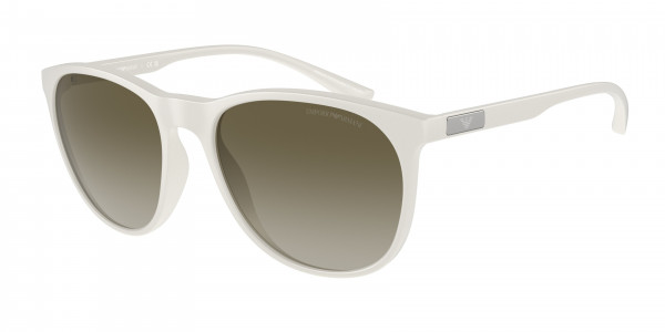 Emporio Armani EA4210 Sunglasses, 53448E MATTE WHITE GRADIENT GREEN (WHITE)
