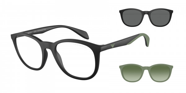 Emporio Armani EA4211 Sunglasses, 50011W MATTE BLACK CLEAR (BLACK)