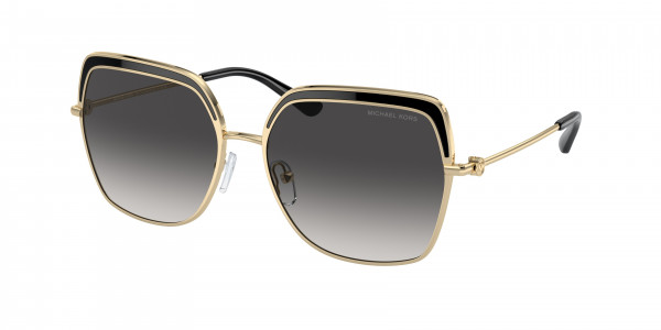 Michael Kors MK1141 GREENPOINT Sunglasses, 10148G GREENPOINT LIGHT GOLD / BLACK (GOLD)