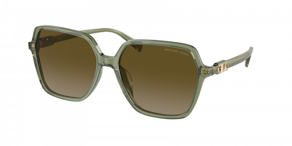 Michael Kors MK2196U JASPER Sunglasses, 394413 JASPER GREEN TRANSPARENT GREEN (GREEN)
