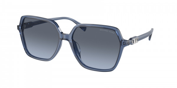 Michael Kors MK2196U JASPER Sunglasses, 39568F JASPER BLUE TRANSPARENT BLUE G (BLUE)