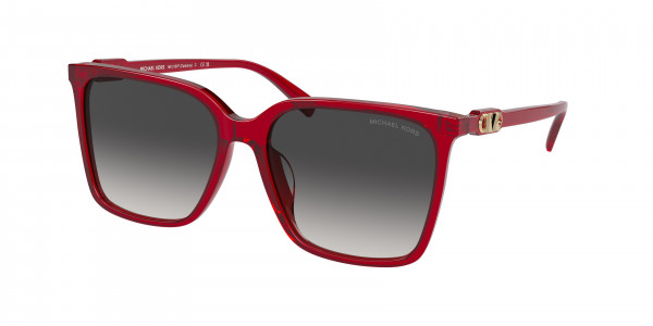 Michael Kors MK2197F CANBERRA Sunglasses, 39558G CANBERRA RED TRANSPARENT DARK (RED)