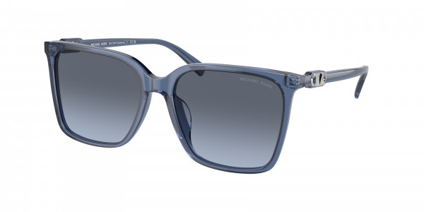 Michael Kors MK2197U CANBERRA Sunglasses, 39568F CANBERRA BLUE TRANSPARENT BLUE (BLUE)