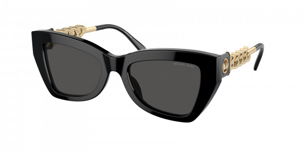 Michael Kors MK2205 MONTECITO Sunglasses, 300587 MONTECITO BLACK DARK GREY SOLI (BLACK)
