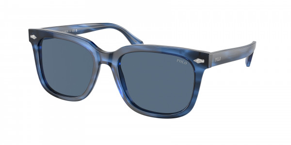 Polo PH4210 Sunglasses, 613980 SHINY STRIPED BLUE BLUE (BLUE)
