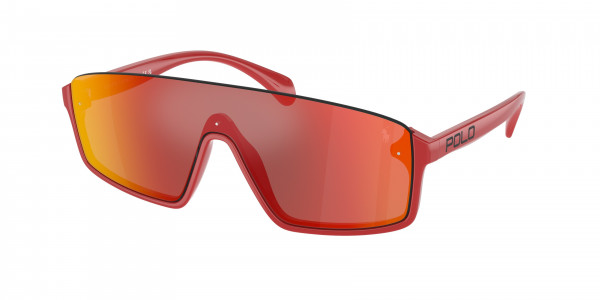 Polo PH4211U Sunglasses, 60916Q SHINY RED MIRROR RED (RED)