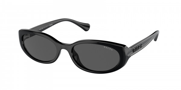 Ralph RA5306U Sunglasses, 500187 SHINY BLACK DARK GREY (BLACK)