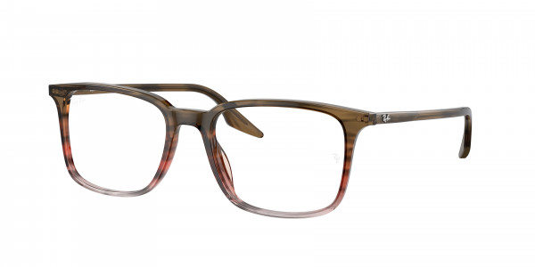 Ray-Ban Optical RX5421 Eyeglasses, 8251 STRIPED BROWN GRADIENT RED (BROWN)