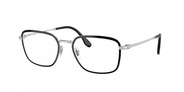 Ray-Ban Optical RX6511 Eyeglasses, 2861 BLACK ON SILVER (BLACK)