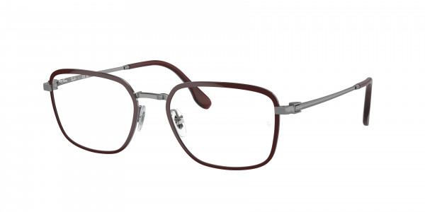 Ray-Ban Optical RX6511 Eyeglasses, 3164 RED ON GUNMETAL (RED)