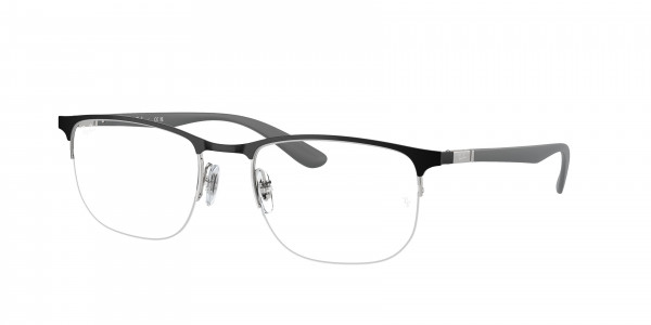 Ray-Ban Optical RX6513 Eyeglasses, 3163 BLACK ON SILVER (BLACK)