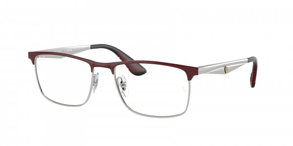 Ray-Ban Optical RX6516M Eyeglasses, F090 DARK RED ON SILVER (RED)