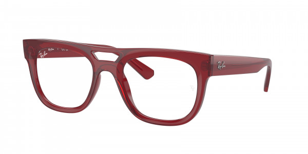 Ray-Ban Optical RX7226 PHIL Eyeglasses, 8265 PHIL TRANSPARENT RED (RED)