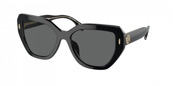 Tory Burch TY7194U Sunglasses, 170987 BLACK DARK GREY (BLACK)