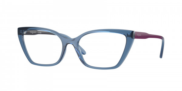 Vogue VO5519 Eyeglasses, 3085 TRANSPARENT LIGHT BLUE (BLUE)