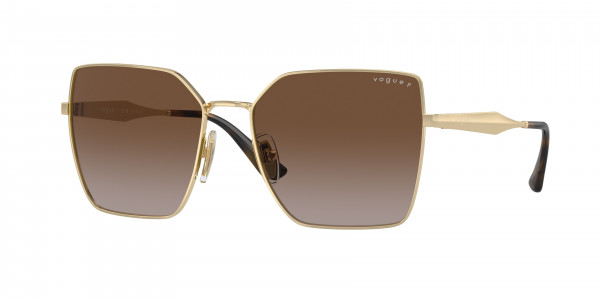Vogue VO4284S Sunglasses, 848/T5 PALE GOLD GRADIENT BROWN POLAR (GOLD)